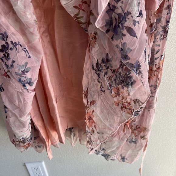 Sundance Alexandria Dress Floral Chiffon Teired Midi Women’s XL Garden Cottage - Picture 8 of 9